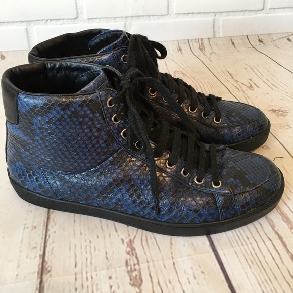 Gucci Other - Men’s Gucci Snake Blue hightop sneakers size 9